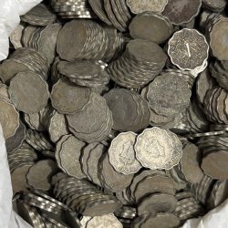King George VI Copper Nickel One Anna 100 Coins Lot