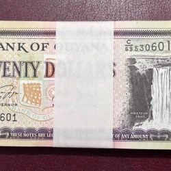 20 dollar Guyana 100 notes bundle #2