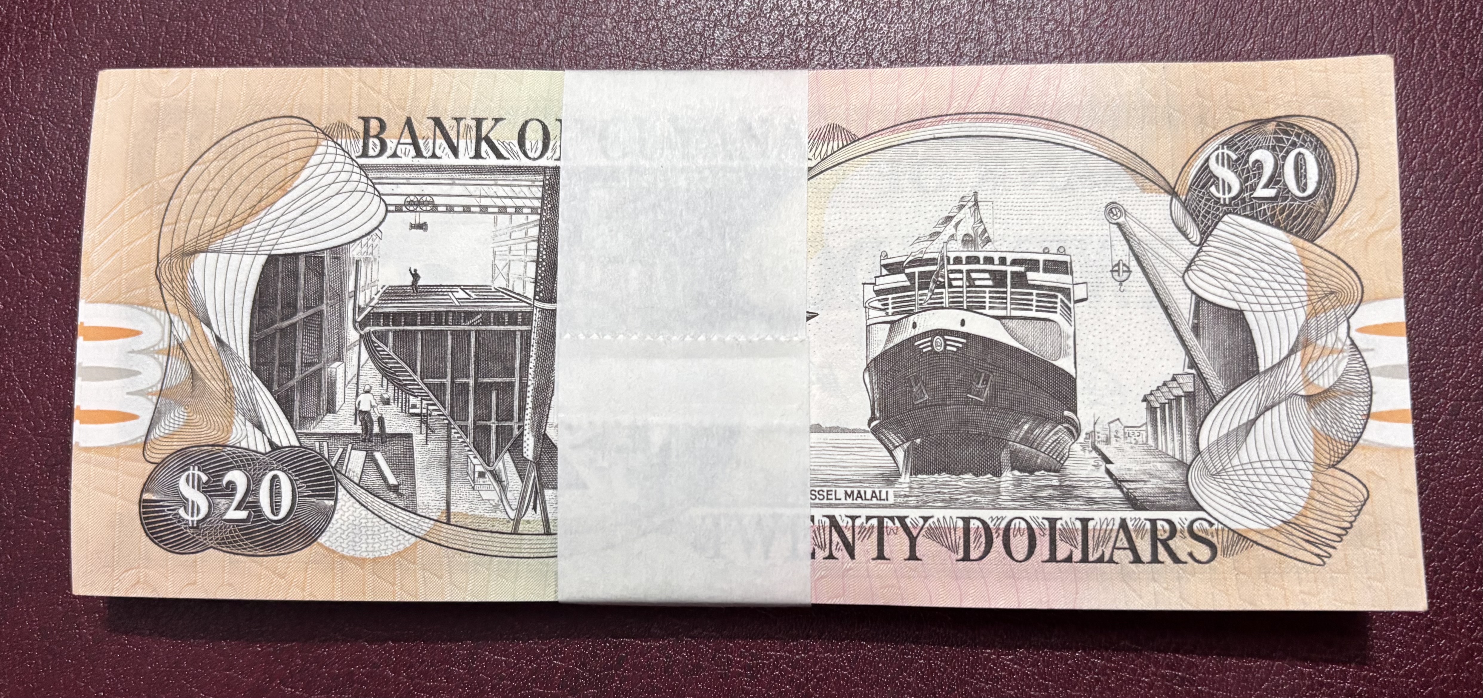 20 dollar Guyana 100 notes bundle #2