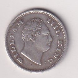 British-India ¼ Rupee 1835 - William IV Rare Silver Coin #V-106