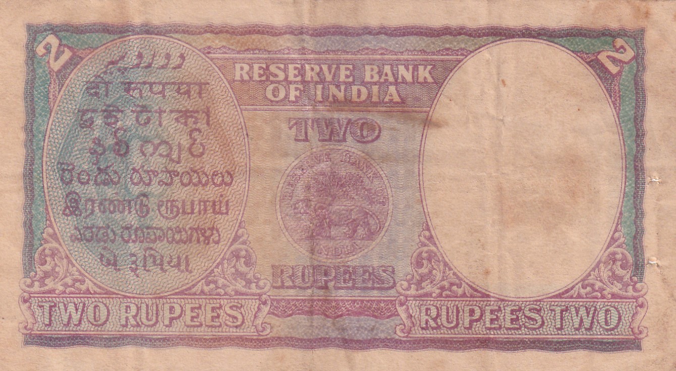 2 Rupees George VI Governor C.d.deshmukh British - India Rare Note