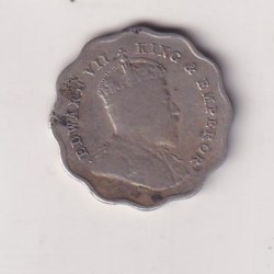 India - British 1 Anna 1907 - Edward VII Rare Coin # 1023