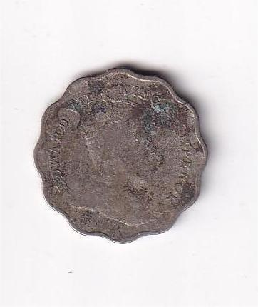 British India One Anna Edward VII 1908 Rare Coin #I-166