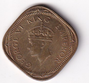 British India 2 Anna 1942 George V Almost UNC Condition Coin #I-173
