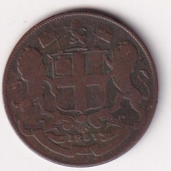 1857 Extremely Rare Date East India Company ¼ Anna Coin #I-208