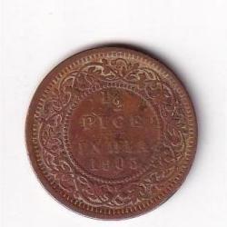 British India ½ Pice 1903 Edward VII Coin #I-191