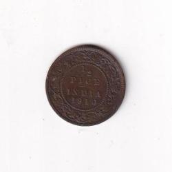 British India ½ Pice 1910 Edward VII Rare Coin #I-193