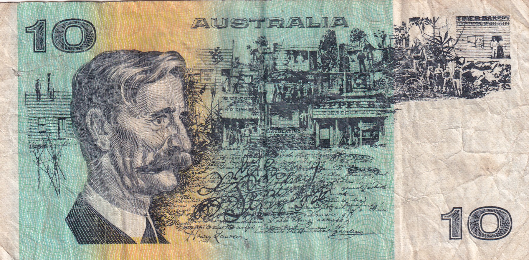 Australia 10 Dollars Commonwealth of Australia Rare Bank note #B-2
