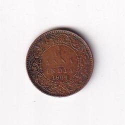 British India 1⁄12 Anna 1904 Edward VII Rare Coin #I-230