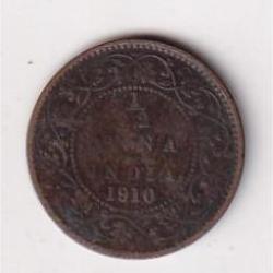 British India 1⁄12 Anna 1910 Edward VII Rare Coin #I-234