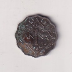 1938 George Six One Anna Rare Date Coin # I-246