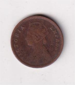 British India 1/12 Anna -1883 Victoria Rare Coin # I-284