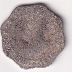 India - British 4 Annas 1919 - George V Rare Coin # D - 5