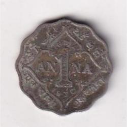 British India 1 Anna (1936) George V Rare Coin #D-47
