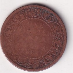 India - British ¼ Anna 1884 - Victoria "Victoria Empress" Rare Coin # D -13