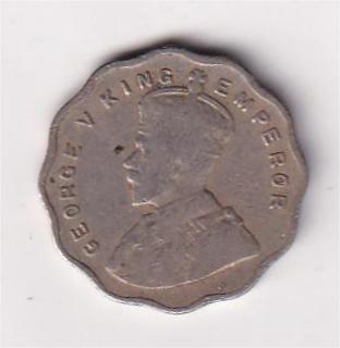 British India 1 Anna (1928) George V Rare Coin #D-50