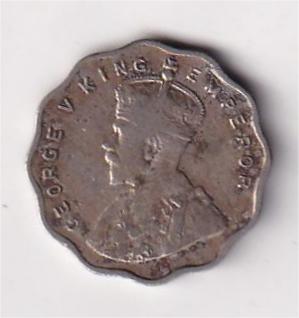 British India 1 Anna (1936) George V Rare Coin #D-53
