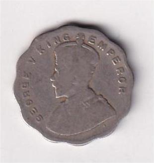 British India 1 Anna (1929) George V Rare Coin #D-54