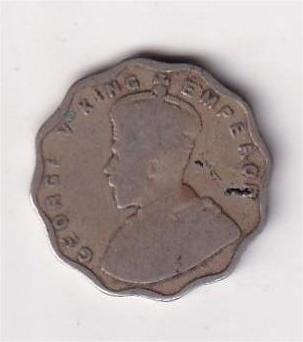 British India 1 Anna (1924) George V Rare Coin #D-56