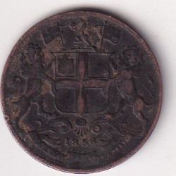 India - British ¼ Anna 1858 - Victoria Rare Coin # D -23