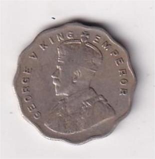 British India 1 Anna (1929) George V Rare Coin #D-58