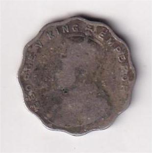 British India 1 Anna (1920) George V Rare Coin #D-61