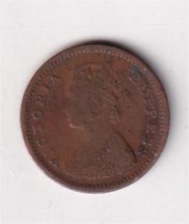 British India 1/12 Anna 1886 Victoria Rare Coin #D-62