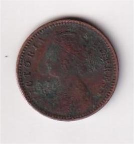 British India 1/12 Anna 1899 Victoria Rare Coin #D-46