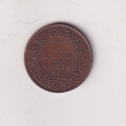 India - British 1⁄12 Anna 1908 - Edward VII rare Coin # D -35