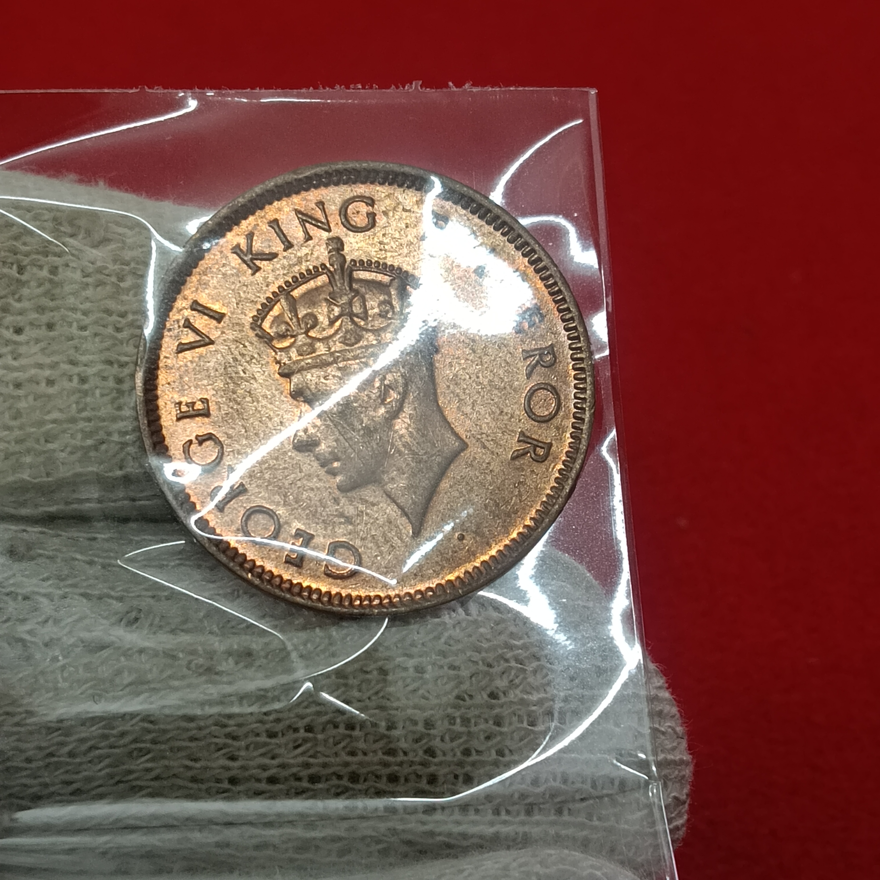 George Vi One Quater Anna 1940 Year Unc Condition Calcutta Mint