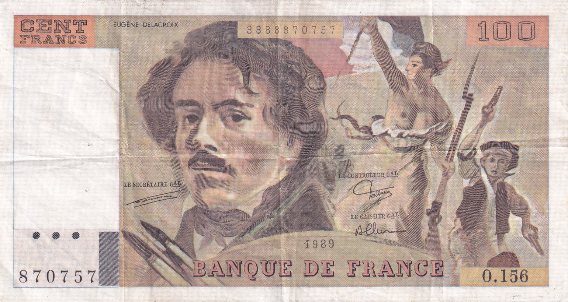 France 100 Francs Rare Bank Note