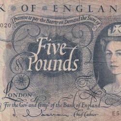 England Five Pounds Bank Note