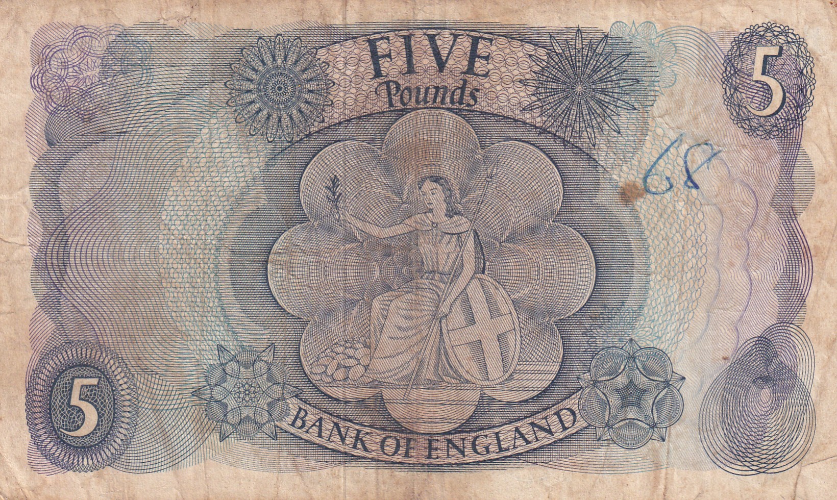 England Five Pounds Bank Note