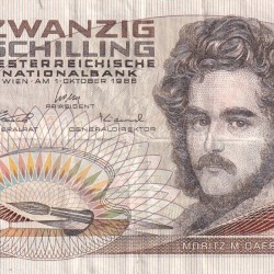 Austria 20 Schilling Rare Bank Note