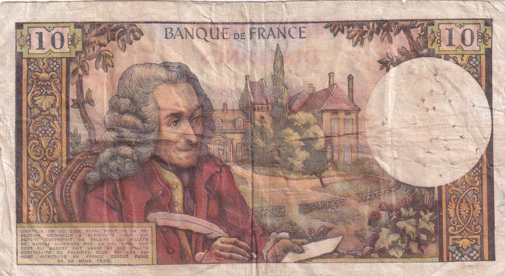 France 10 Francs (1968 Banque De France Dix Francs ) Bank Note