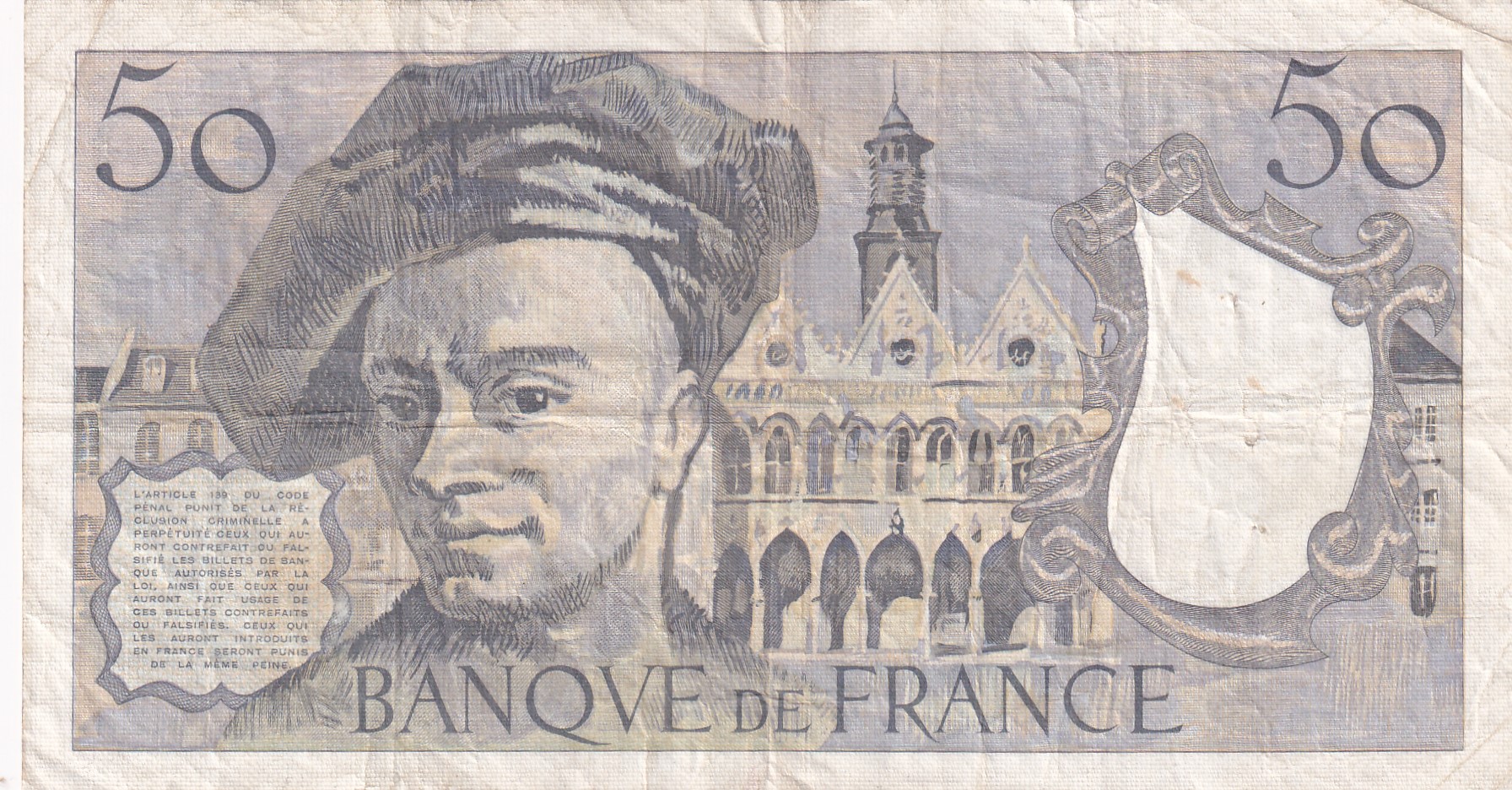 France 50 Francs Loest Price Rare Note