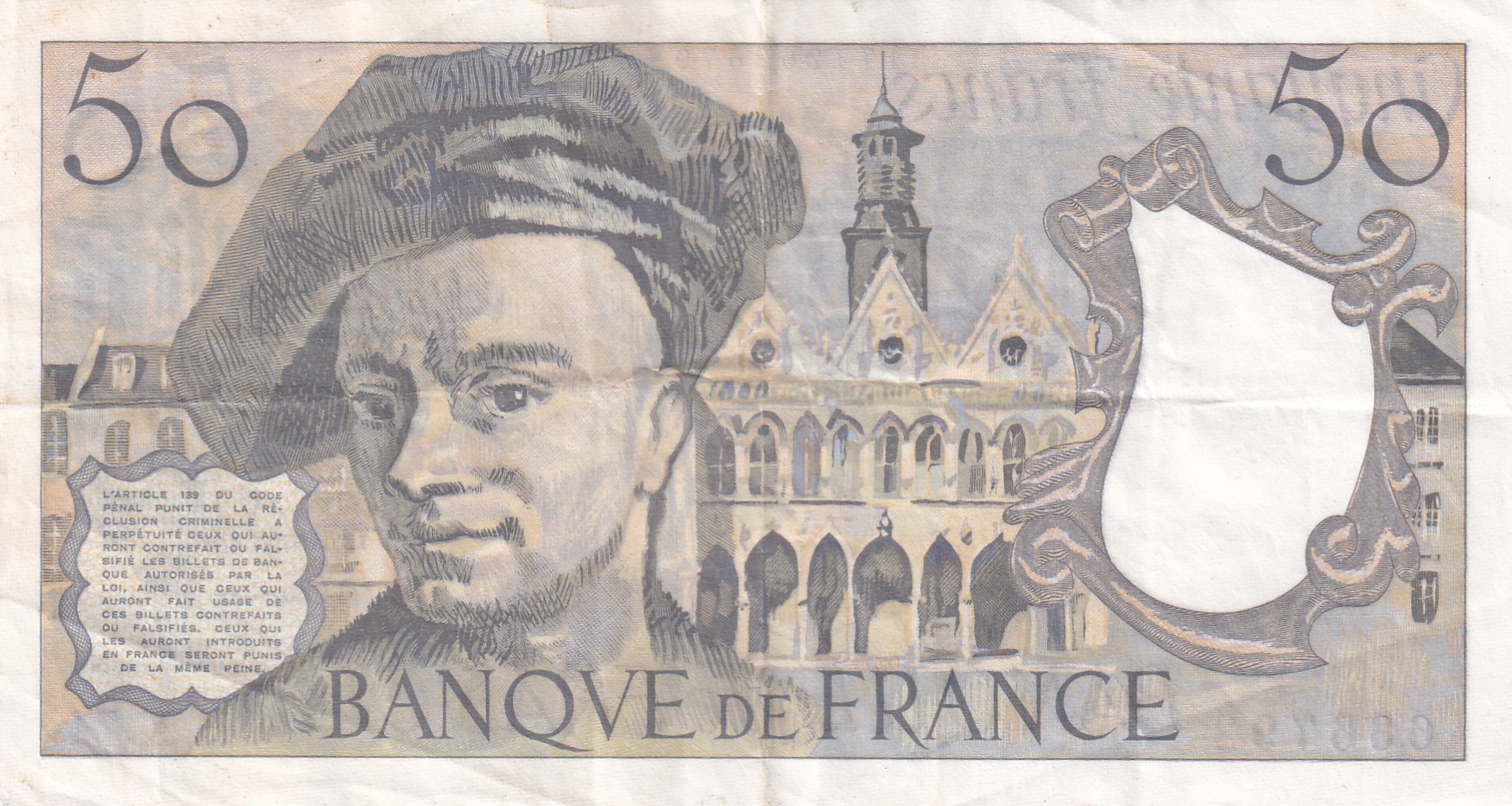 France 50 Francs Loest Price Rare Note