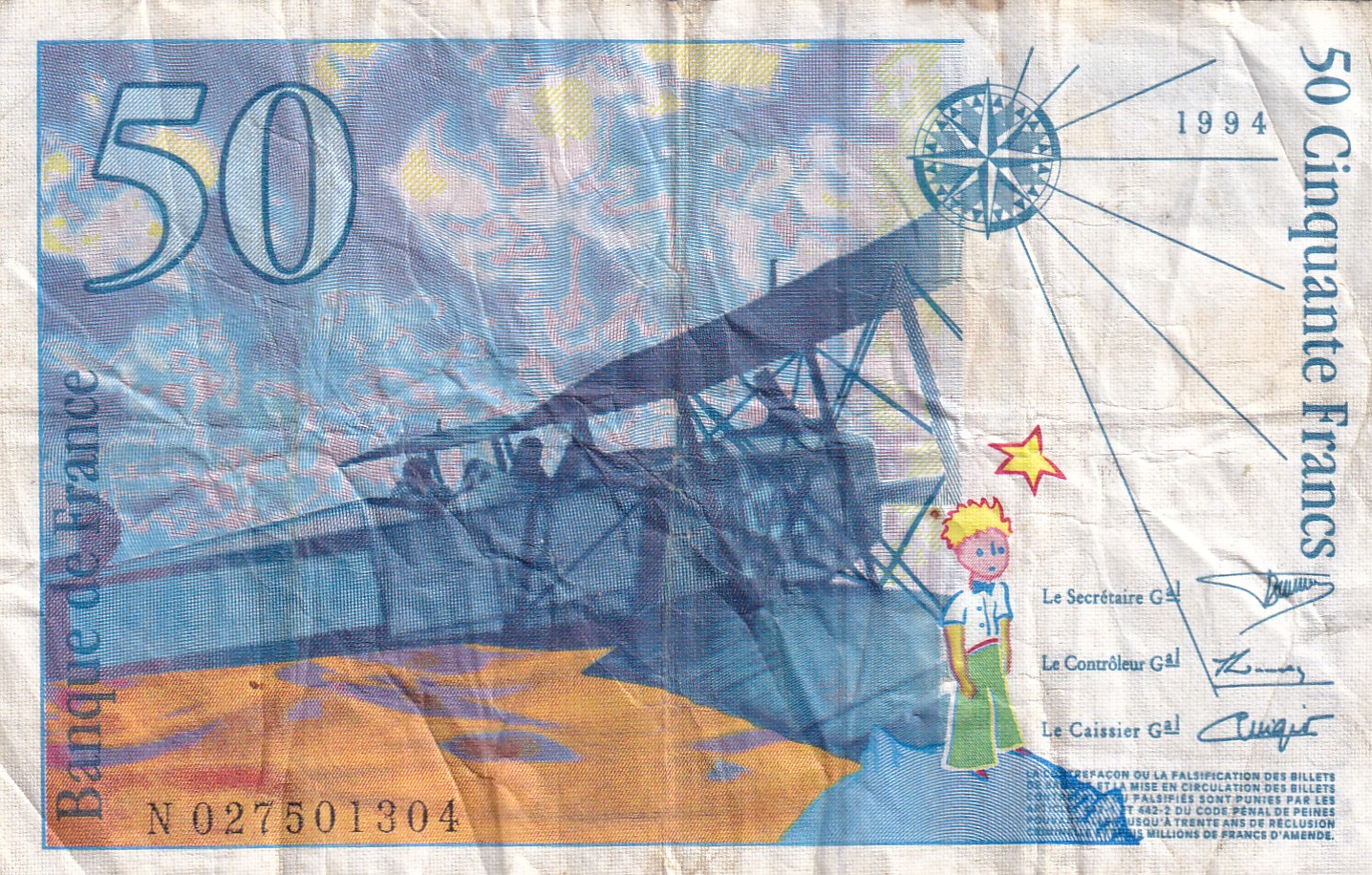 France 50 Francs Rare Note
