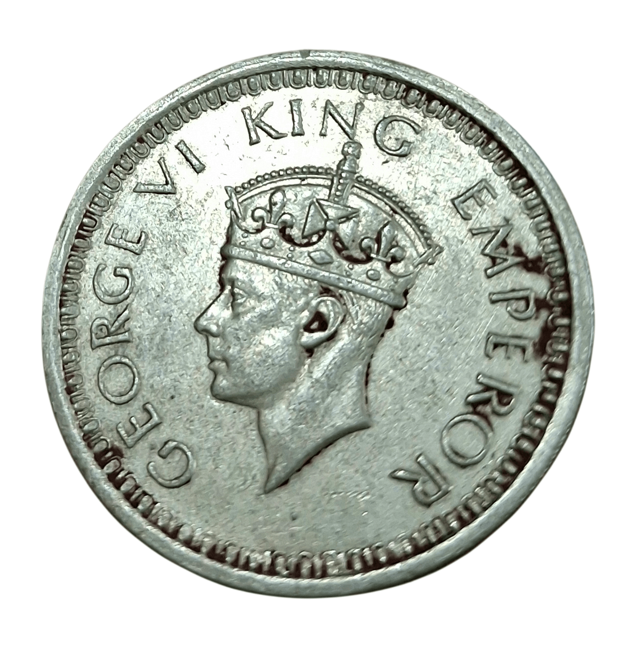 British India Silver One Rupee Year 1945 (L) Lahore Mint King George-VI **Scare** Collectable Grade.