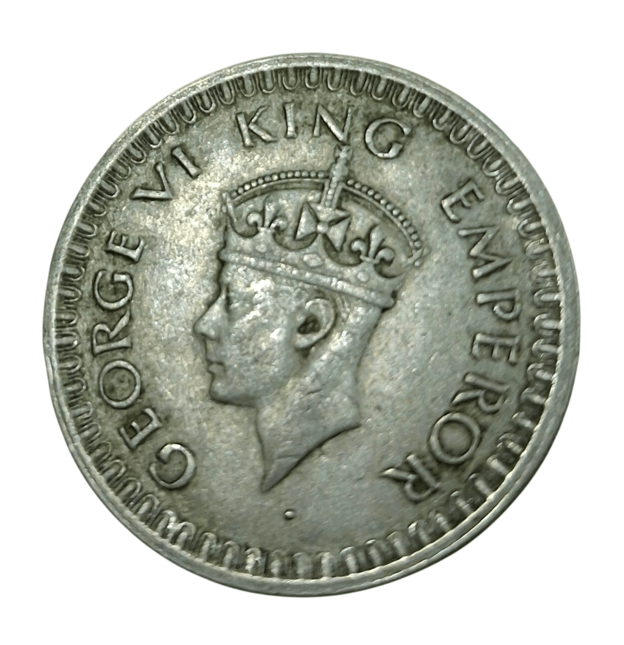 British India Silver 1/2 Half Rupee Year 1942 King George-VI in Collectable Grade.