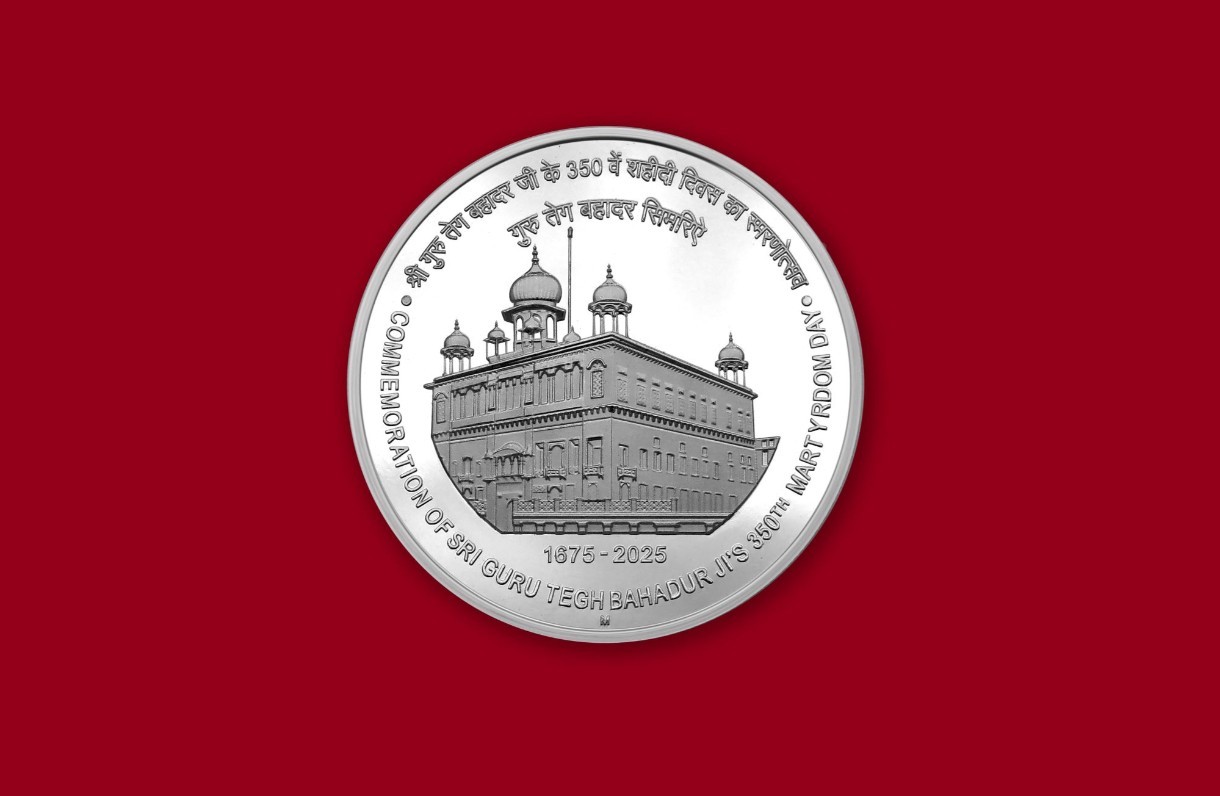 Commemoration of Sri TEGH Bahadur JI'S 35TH Martydom DAY 1675-2025 ( 40 Gram Silver) Coin Rare Mumbai Mint Proof Set