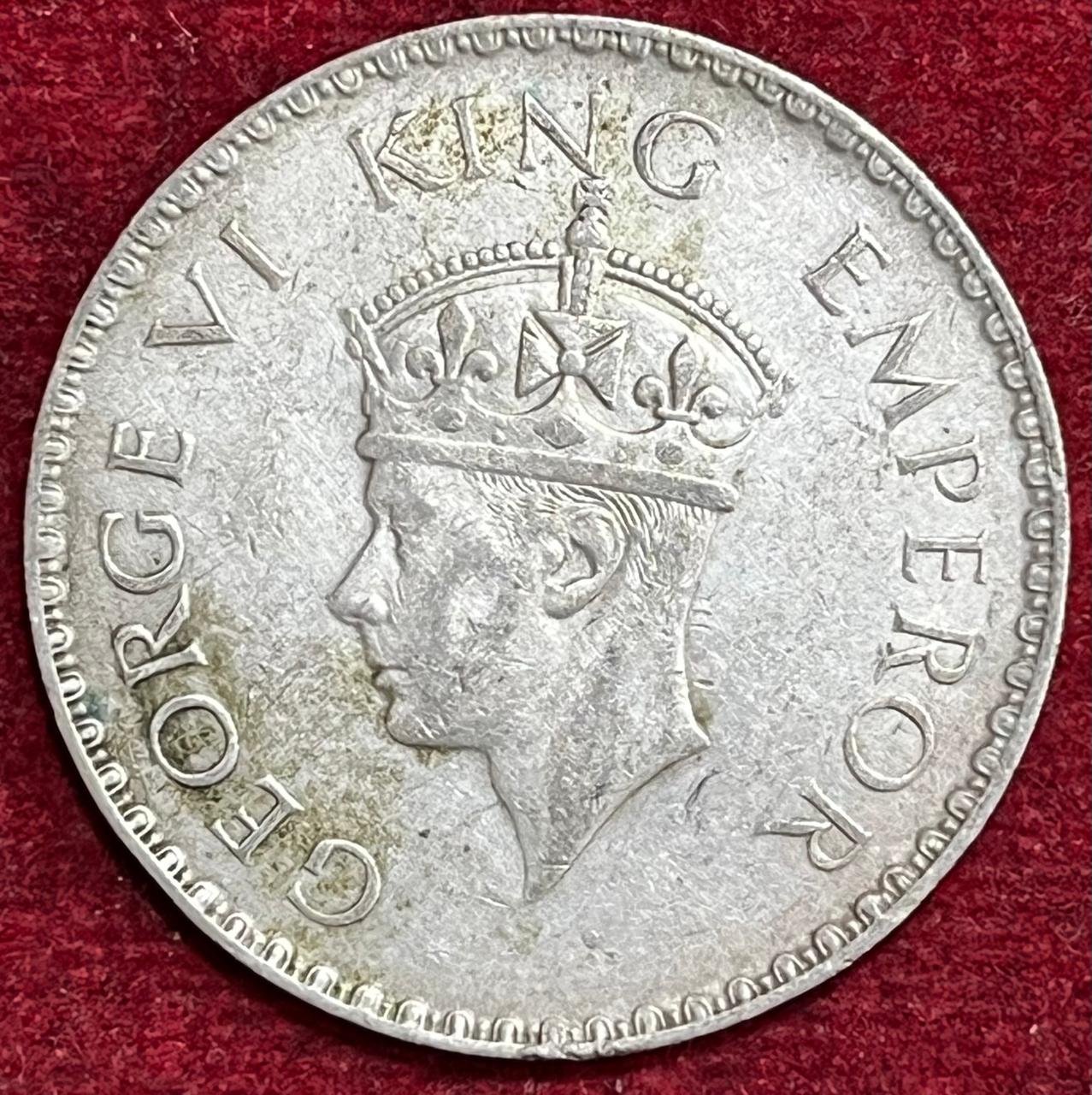 BRITISH INDIA 1 RUPEES GEORGE VI 1941 RARE COIN #V-349 (Copy)