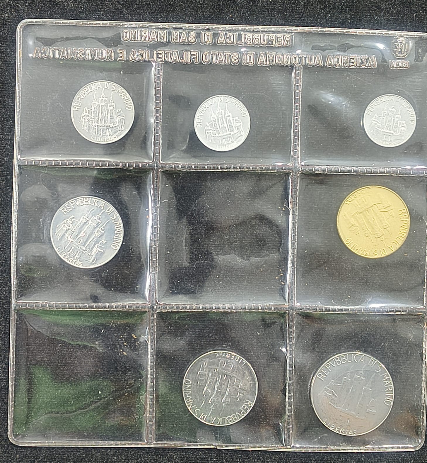 SAN Marino 1984 7 PCS GEM UNC Coin Set with BOX