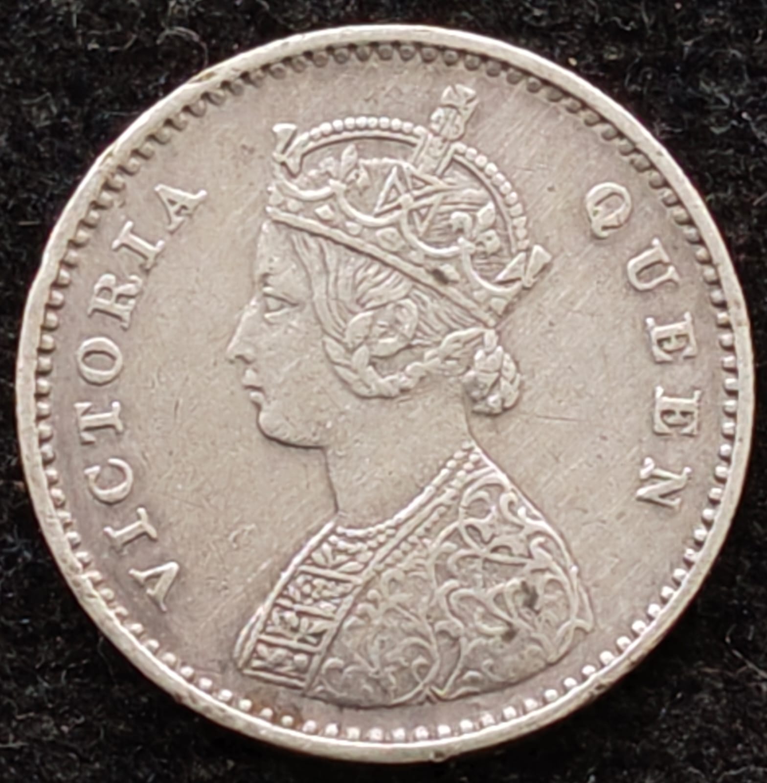 British India Two Anna -1862 Victoria Rare High Grade Coin #I-140