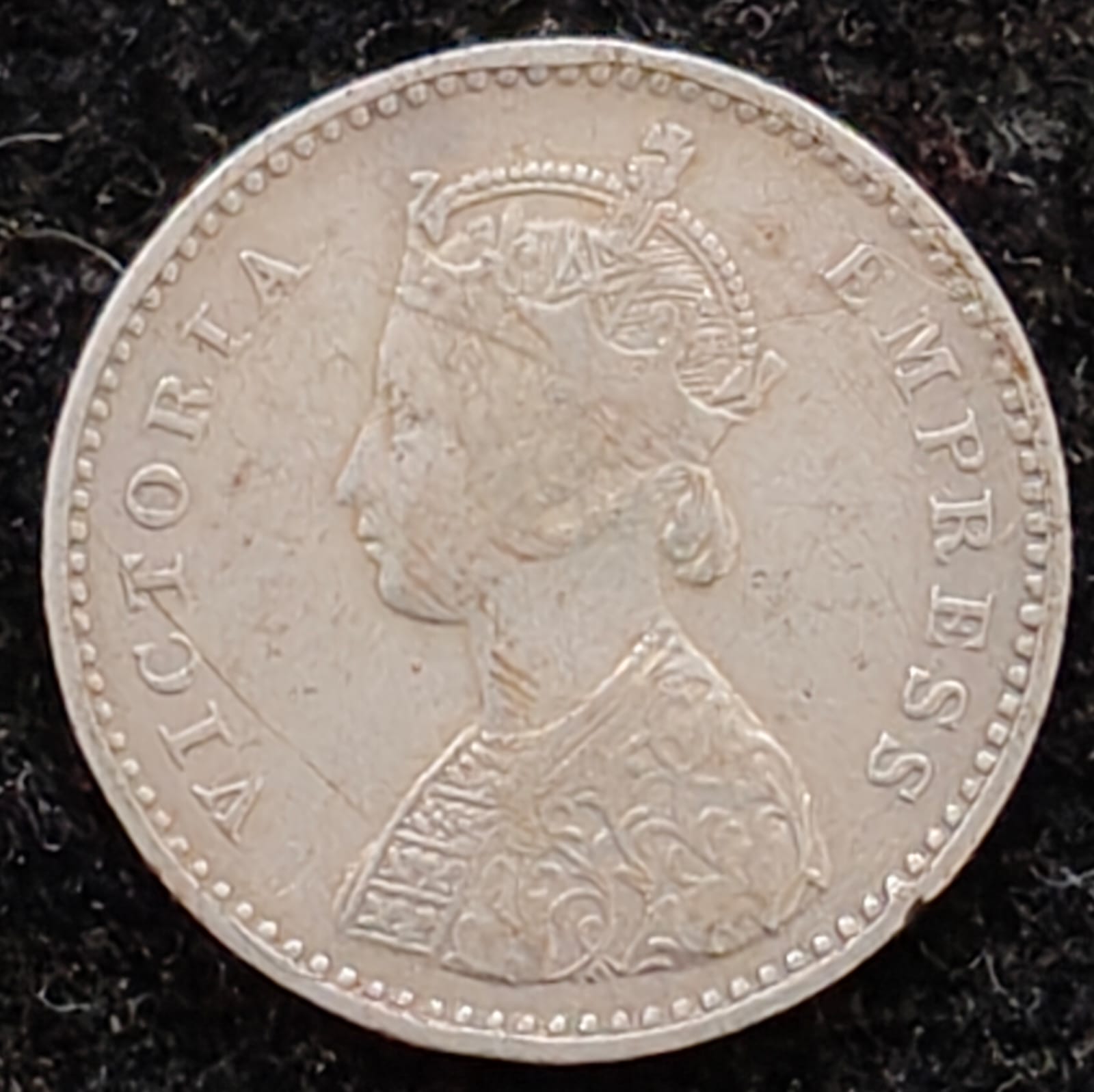 British India Two Anna -1883 Victoria Rare High Grade Coin #I-142