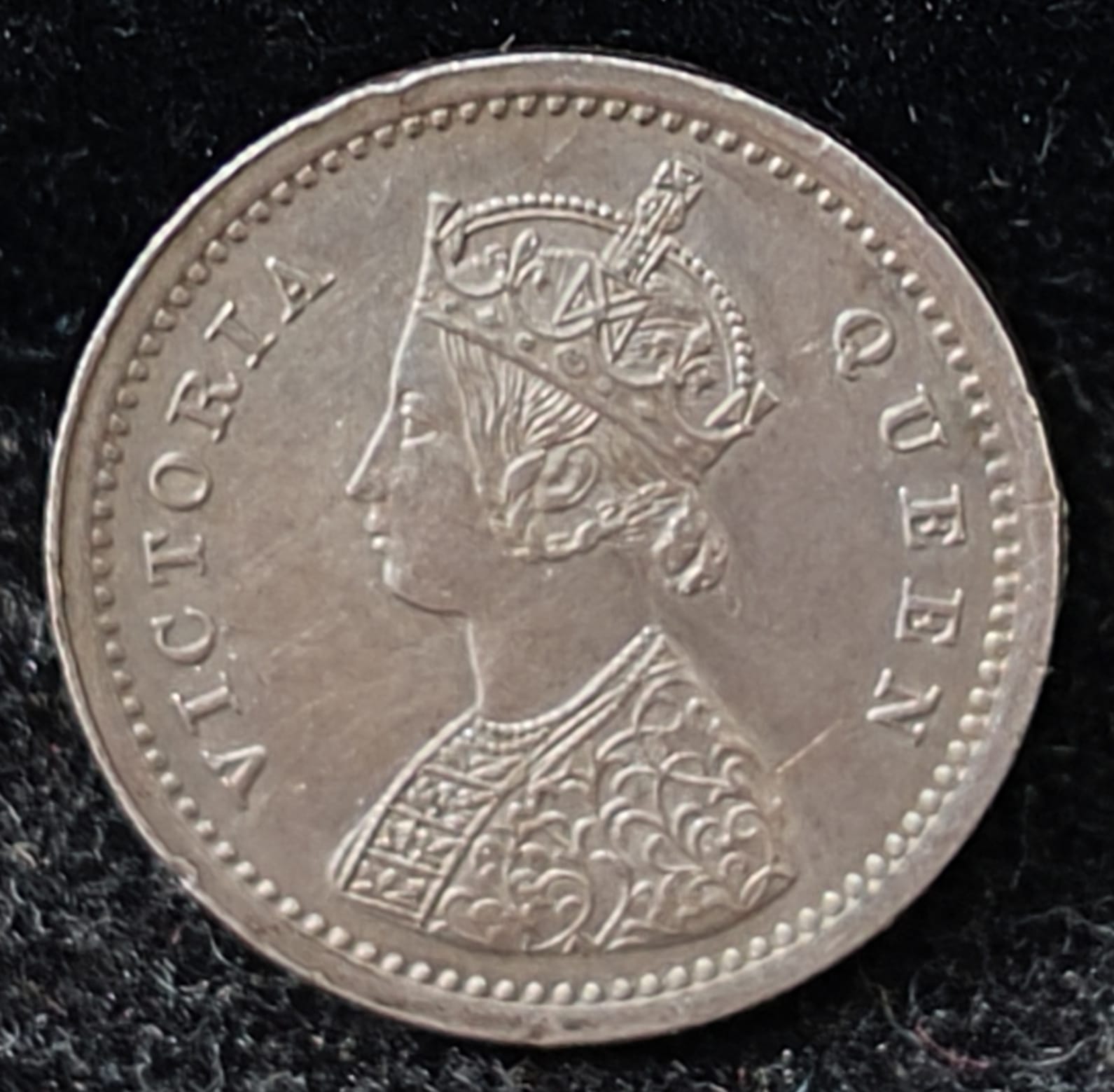 British India Two Anna -1862 Victoria Rare High Grade Coin #I-143