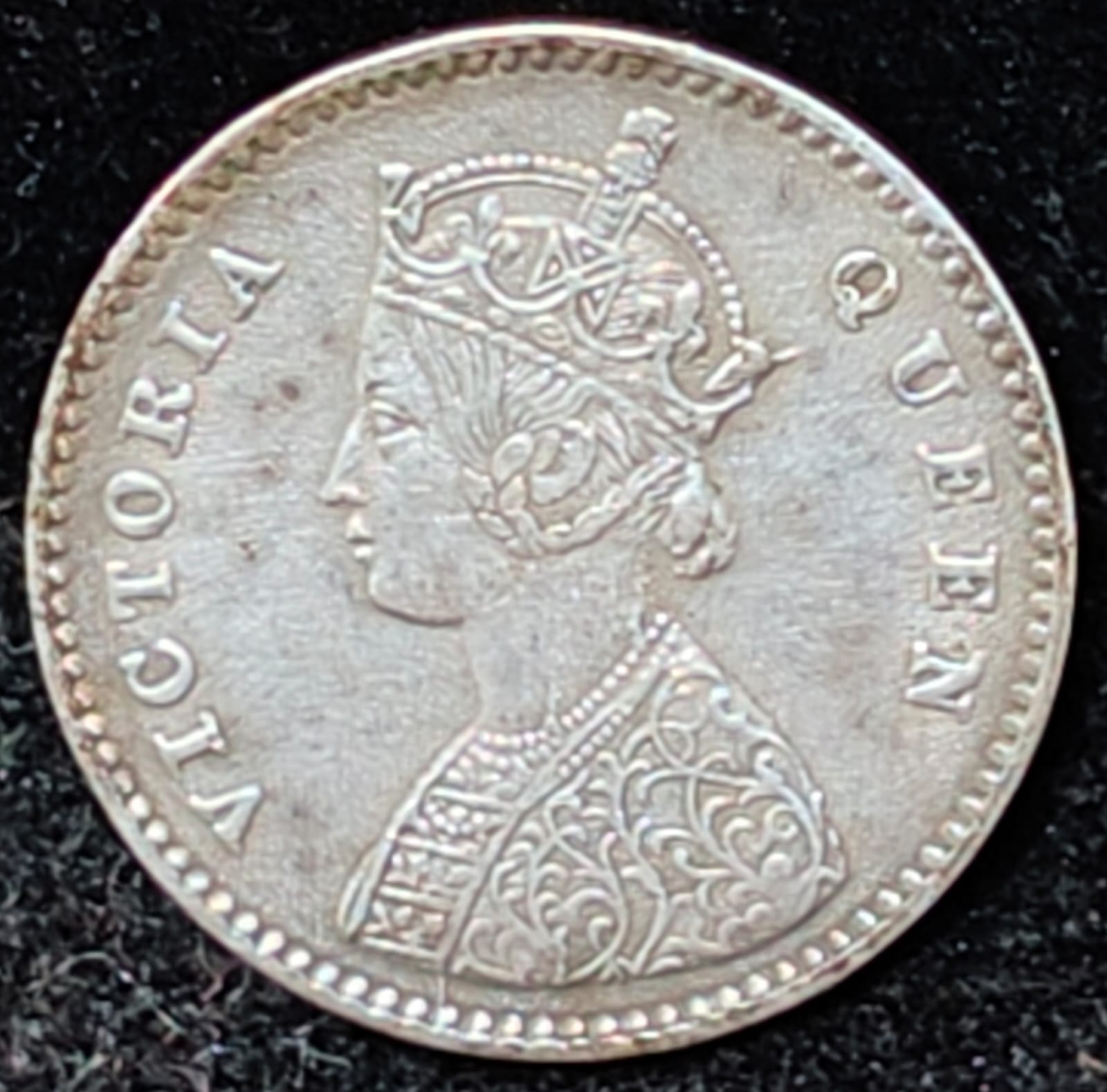 British India Two Anna -1862 Victoria Rare High Grade Coin #I-144
