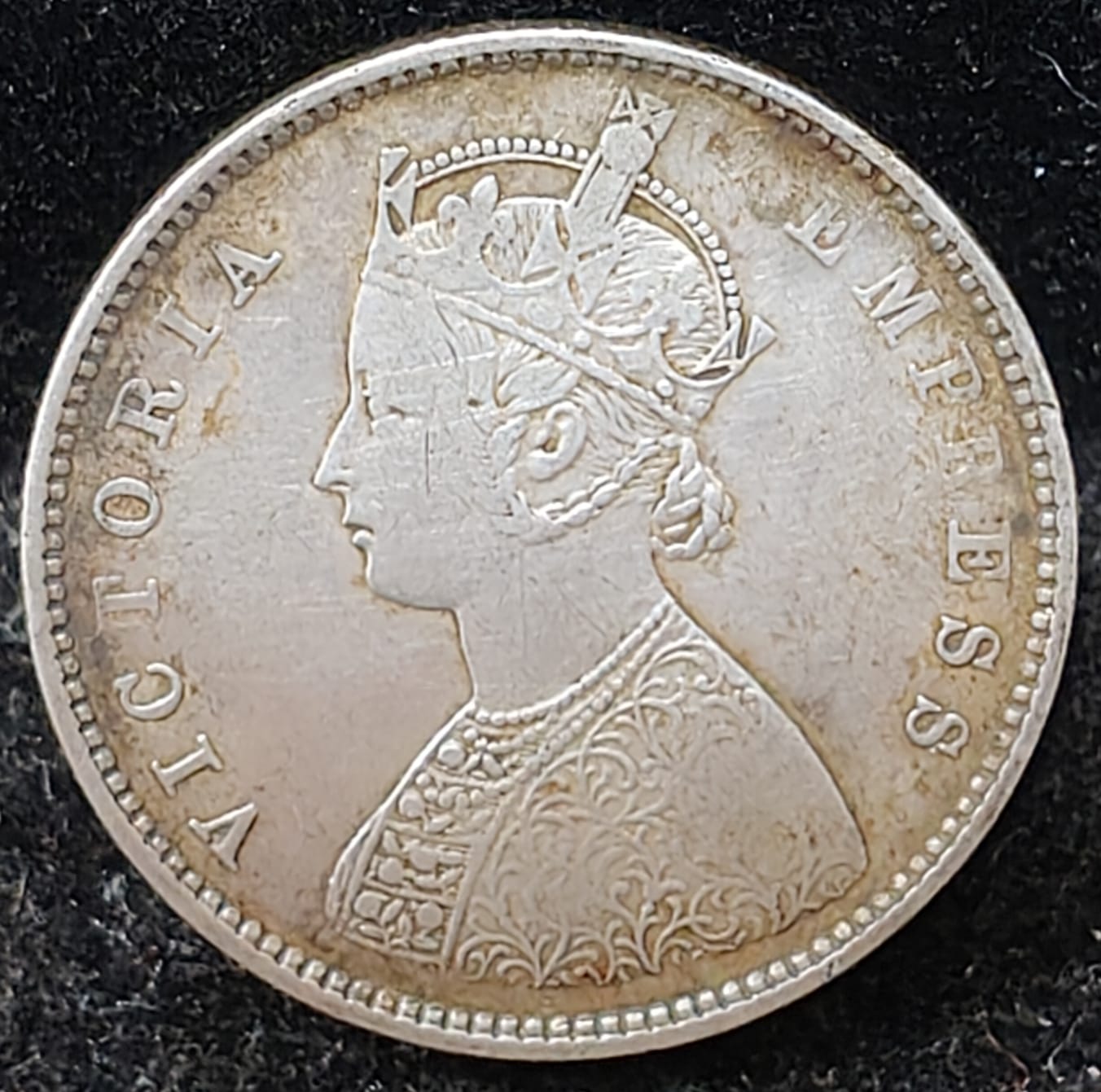 1893 Rare Dates 1/2 Ruppes Silver Coin British India Victoria Coin # I-145