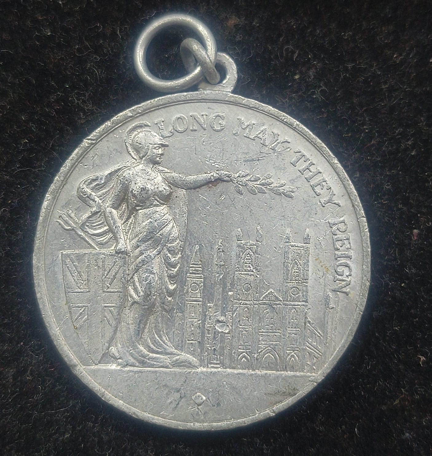 Aluminum 1937 British Medal Coronation of Edward And Elizabeth Medal #I-170