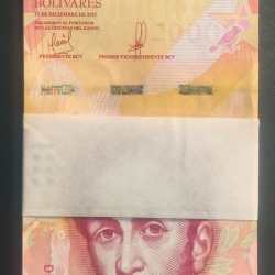 Venezuela 20000 Bolivares Rare (100 Note ) GEM UNC Serial Packet